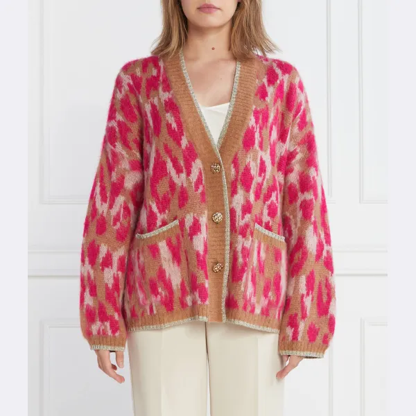 Кардиган классического кроя с добавлением шерсти Liu Jo, розовый
Кардиган классического кроя с добавлением шерсти Liu Jo, розовый