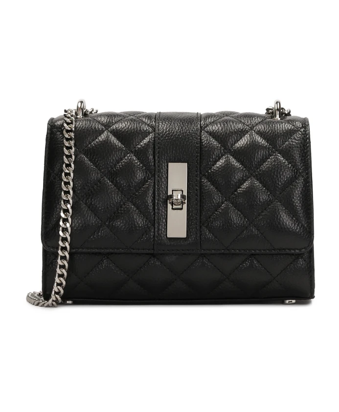 Небольшая сумка через плечо с декоративным стеганым узором. Kazar, черный
Небольшая сумка через плечо с декоративным стеганым узором. Kazar, черный