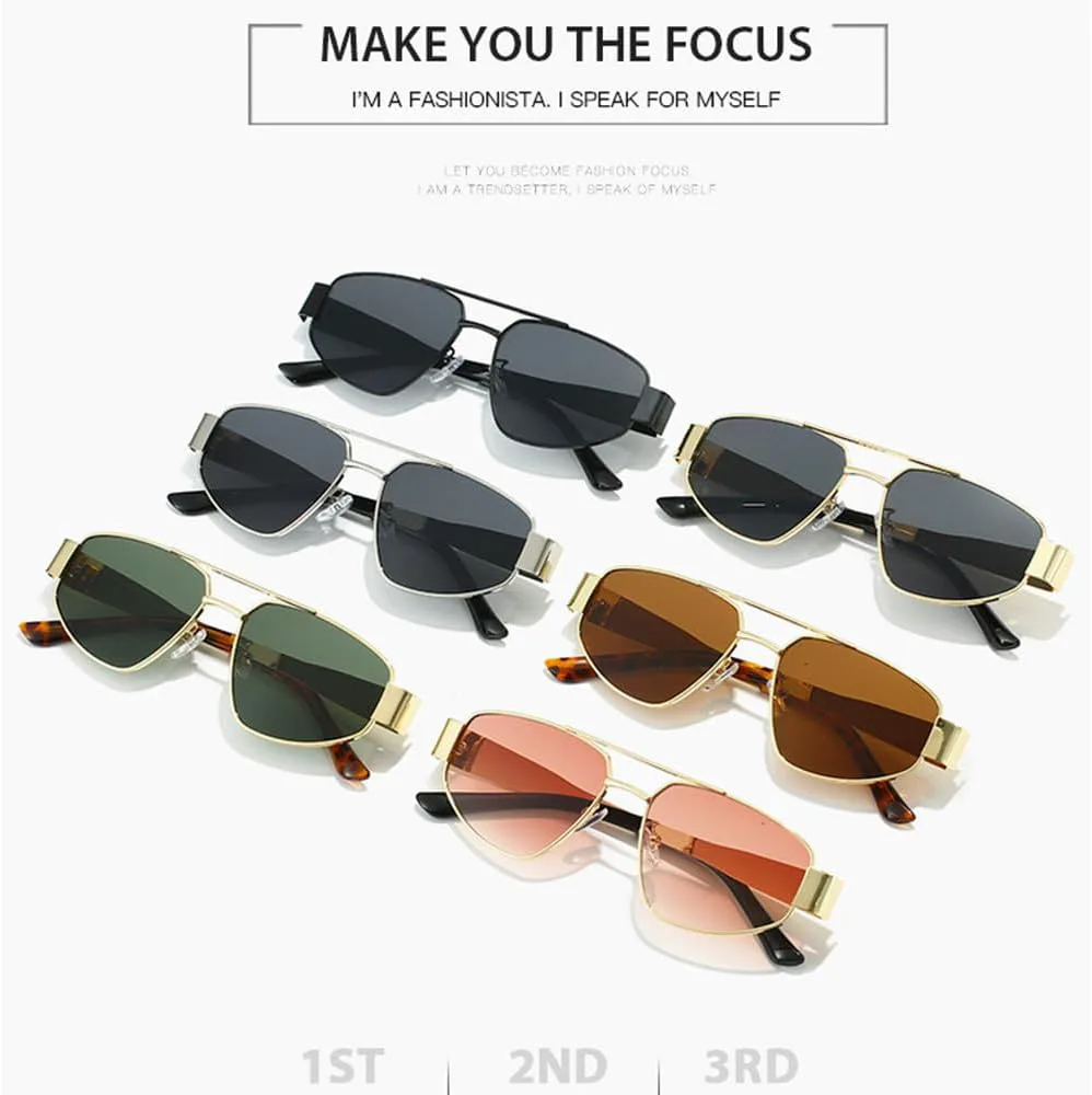 Роскошные солнцезащитные очки «кошачий глаз» для женщин, модные, с двойной перемычкой, стильные, многоугольные, с защитой от УФ-излучения UV400 LVTFCO, Gold Tea
Роскошные солнцезащитные очки «кошачий глаз» для женщин, модные, с двойной перемычкой, стильные, многоугольные, с защитой от УФ-излучения UV400 LVTFCO, Gold Tea