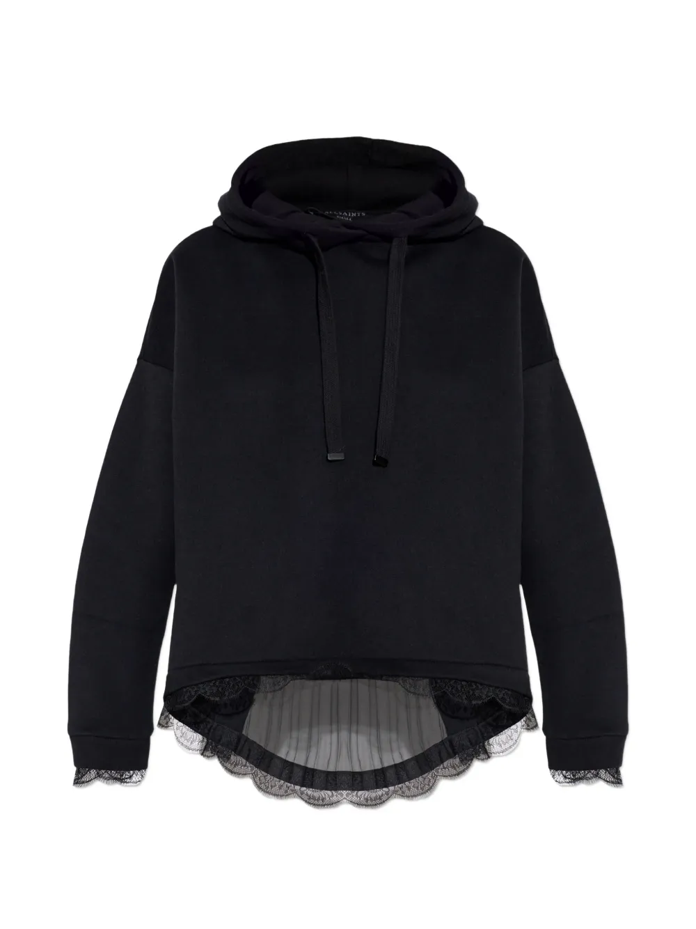 Худи с кружевной отделкой Allsaints, черный
Худи с кружевной отделкой Allsaints, черный