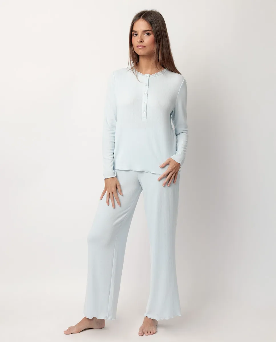 Женская пижама с длинными штанинами из вязаного трикотажа Admas, синий
Женская пижама с длинными штанинами из вязаного трикотажа Admas, синий