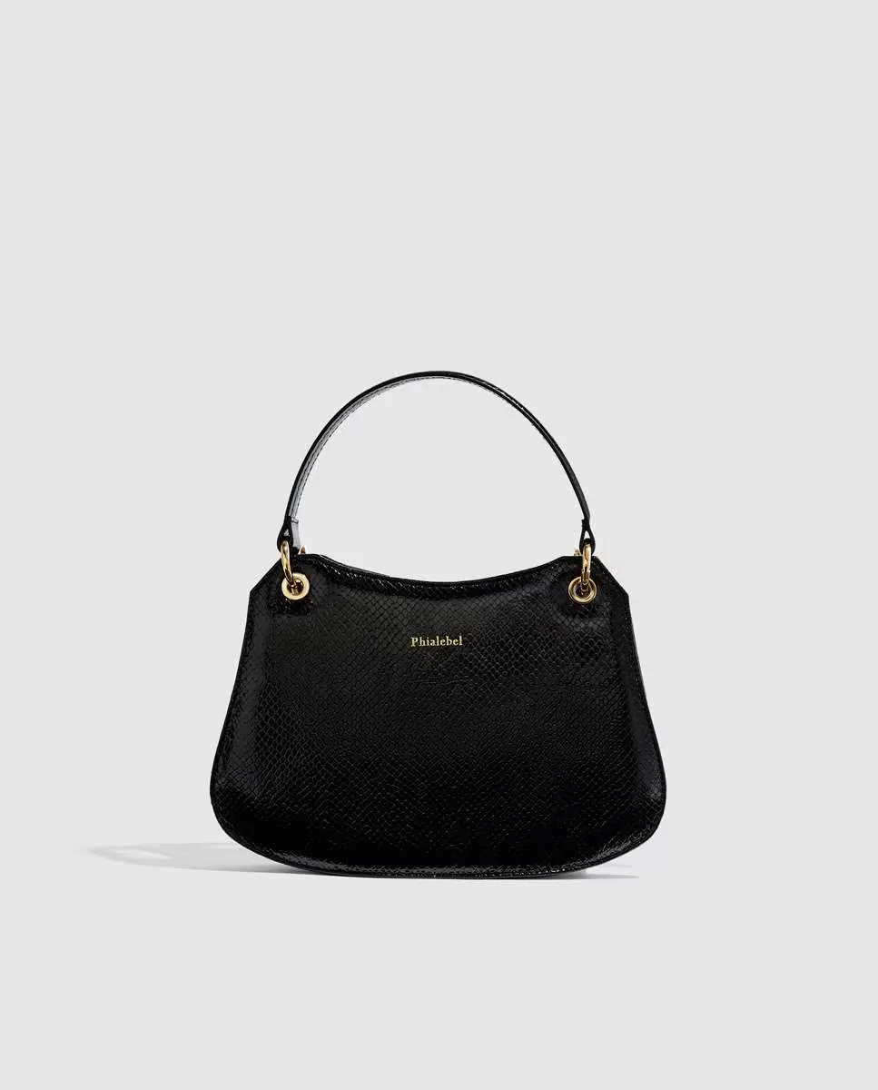 Черная сумка из бычьей кожи с гравировкой в виде змеи Phialebel, черный
Черная сумка из бычьей кожи с гравировкой в виде змеи Phialebel, черный