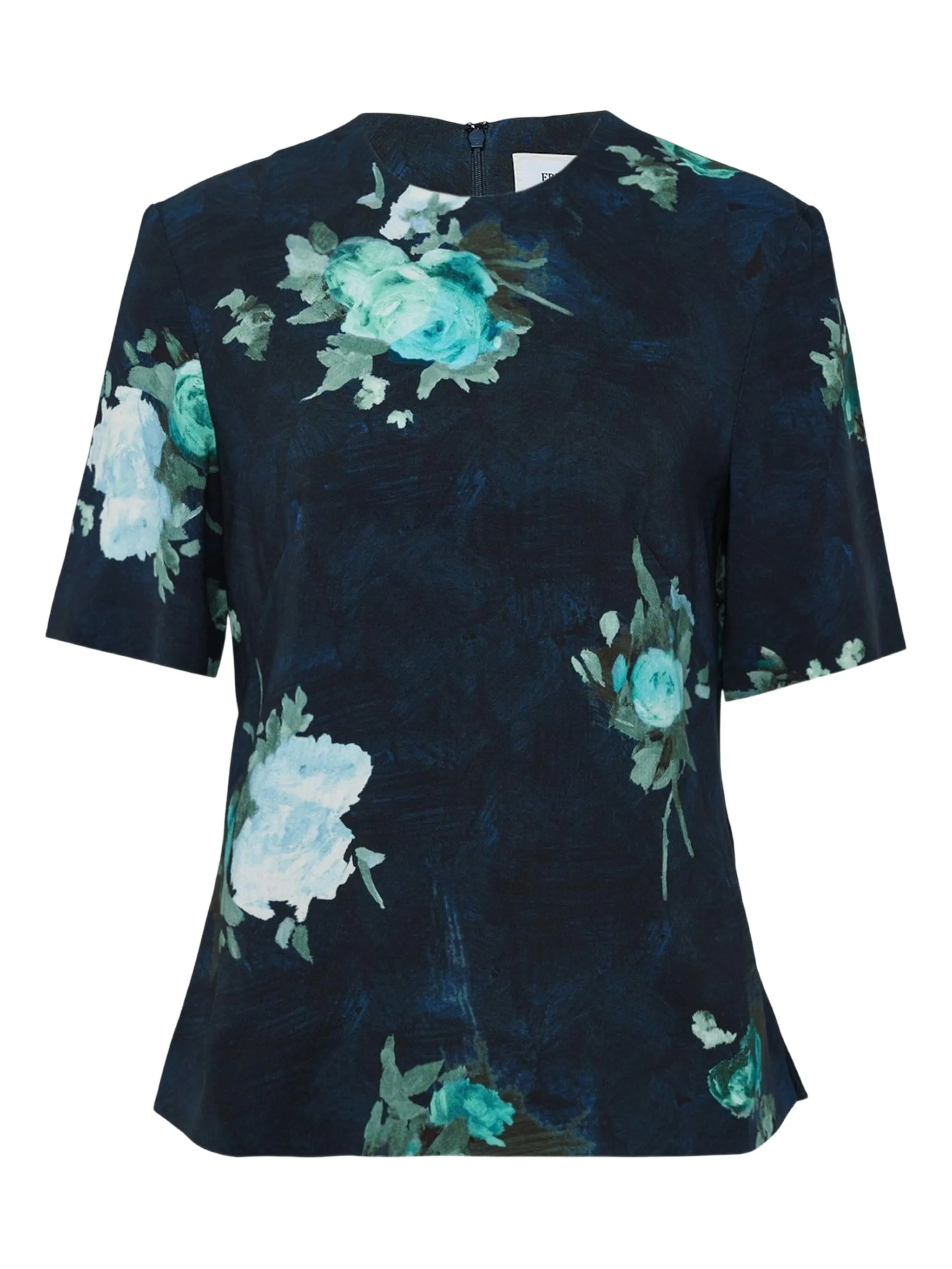 Топ с короткими рукавами и цветочным принтом Erdem, синий
Топ с короткими рукавами и цветочным принтом Erdem, синий