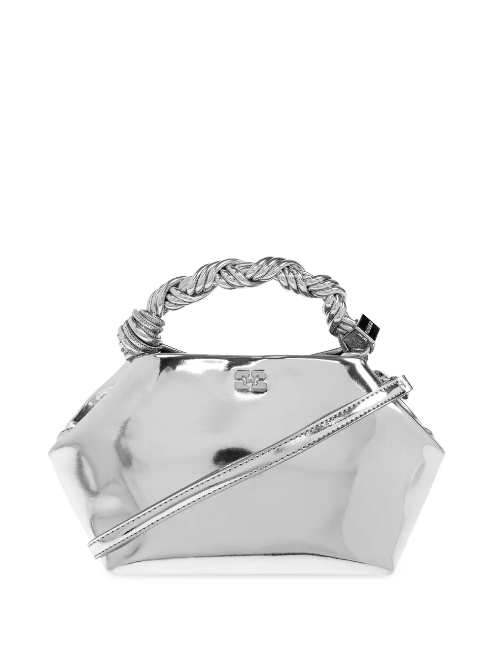 Сумка-тоут с перекрученной ручкой Ganni, серый
Сумка-тоут с перекрученной ручкой Ganni, серый