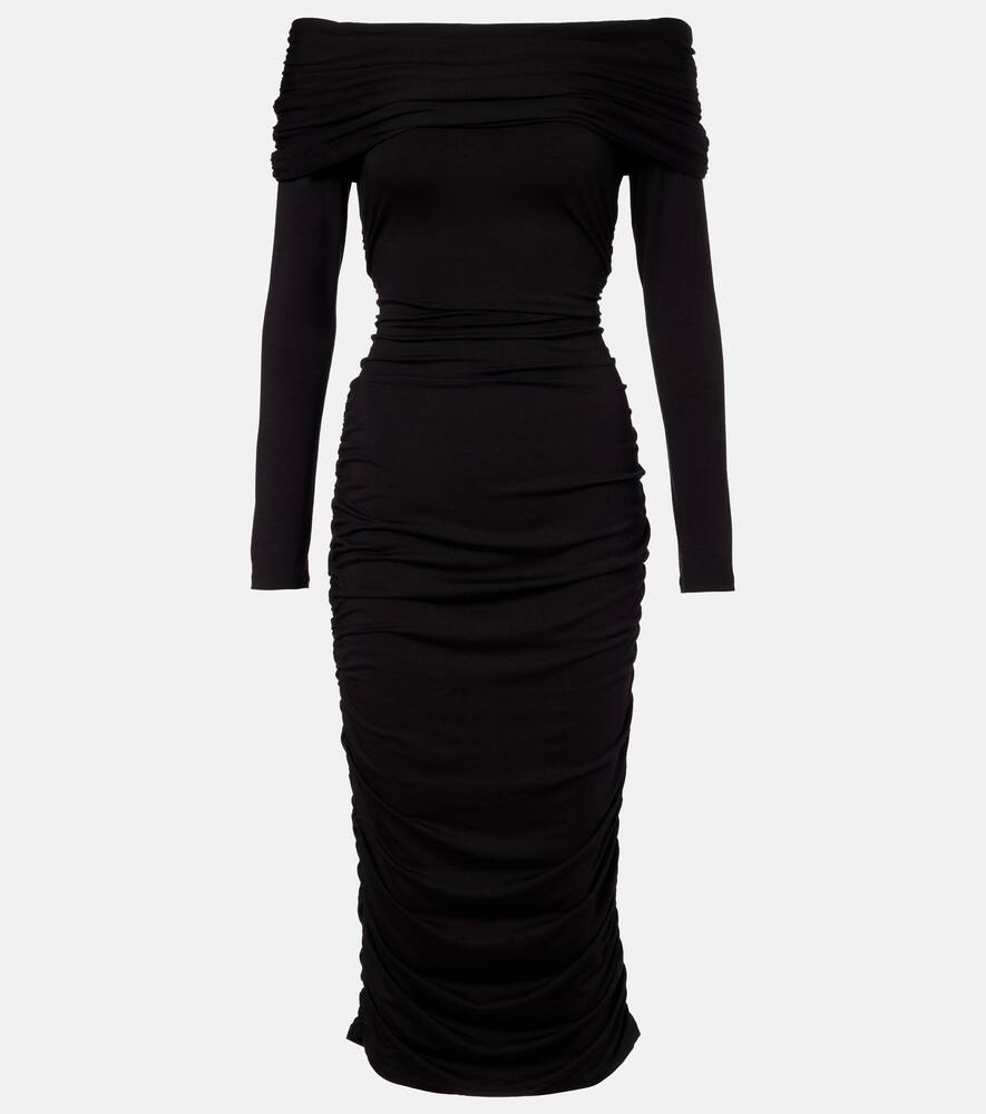 Тине́тт платье миди с баской и открытыми плечами Veronica Beard, Black
Тине́тт платье миди с баской и открытыми плечами Veronica Beard, Black