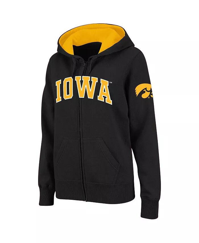 Женская черная толстовка с капюшоном и молнией Iowa Hawkeyes с арочным названием Stadium Athletic
Женская черная толстовка с капюшоном и молнией Iowa Hawkeyes с арочным названием Stadium Athletic