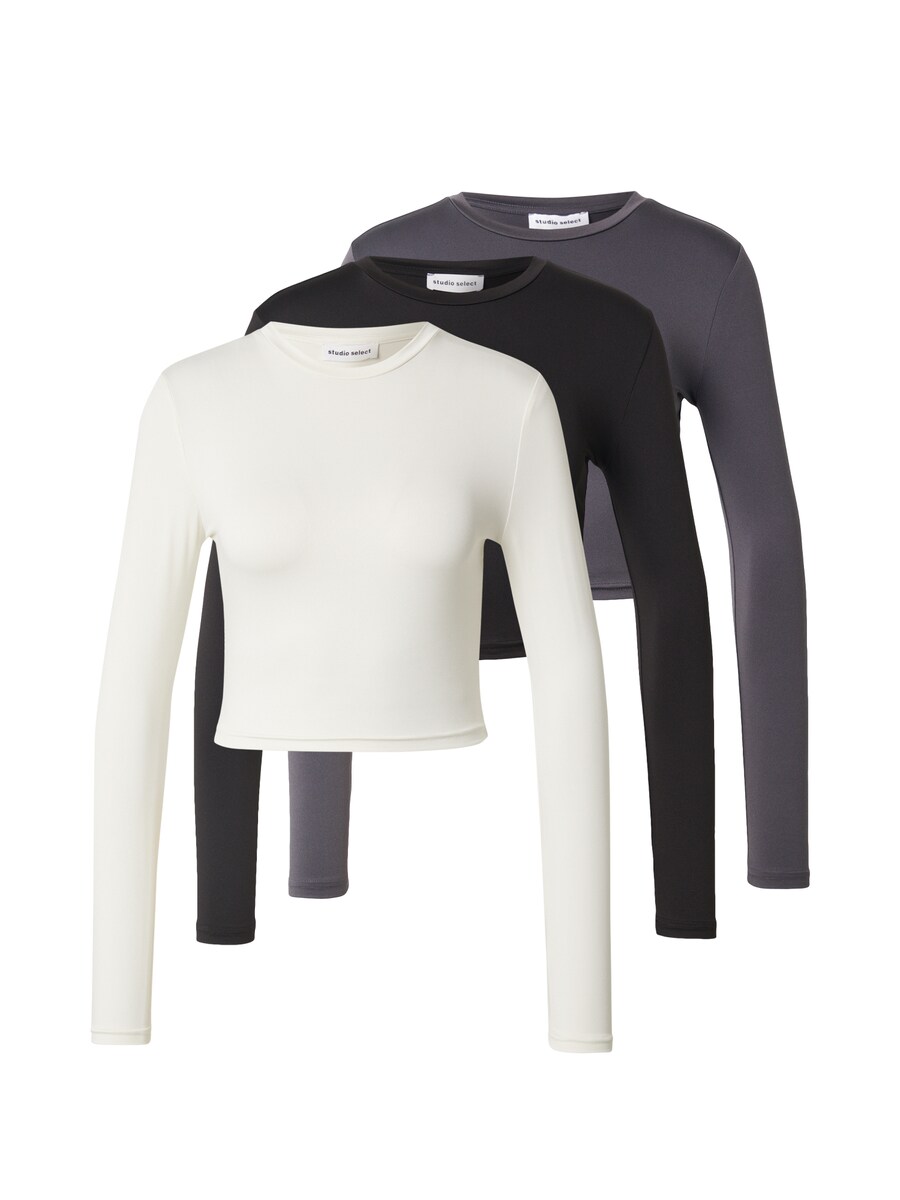 Рубашка studioselect Carmina, серый/черный/белый
Рубашка studioselect Carmina, серый/черный/белый