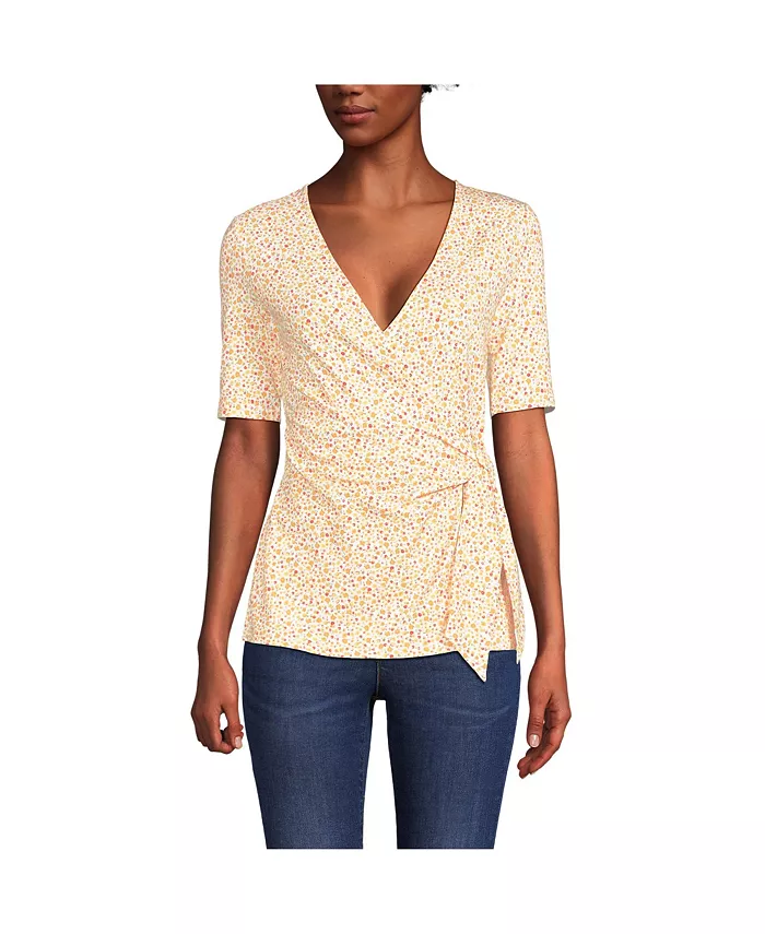 Женская блузка с укороченными рукавами из легкого джерси со шнуровкой по боку Lands' End, коричневый/бежевый
Женская блузка с укороченными рукавами из легкого джерси со шнуровкой по боку Lands' End, коричневый/бежевый