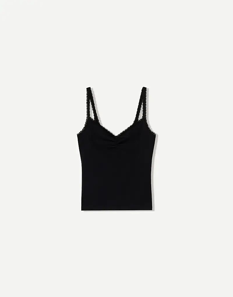 Кружевной топ Bershka на бретелях черного цвета
Кружевной топ Bershka на бретелях черного цвета