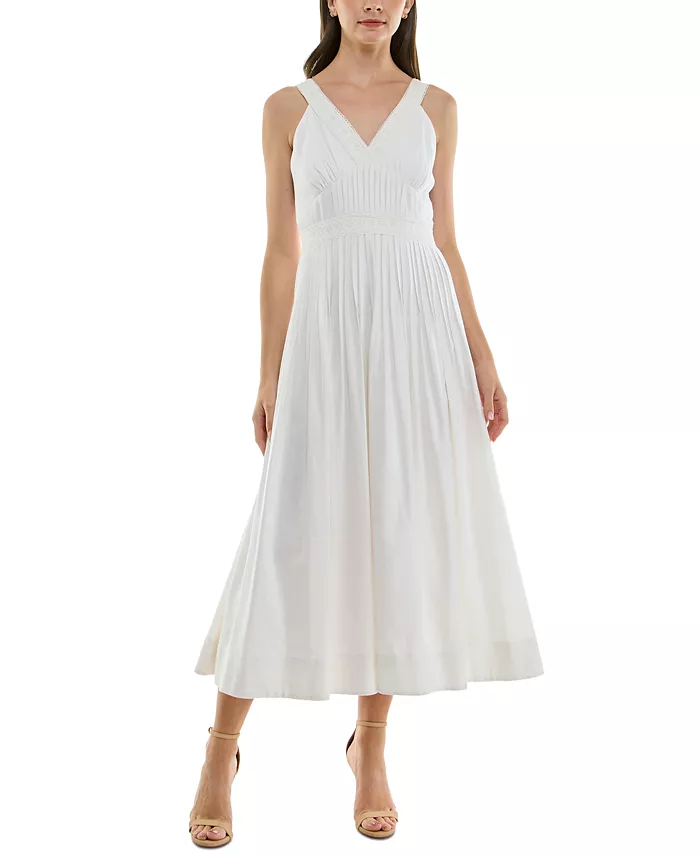 Женское платье А-силуэта с плиссировкой, V-образным вырезом и кружевной отделкой Taylor, коричневый/бежевый
Женское платье А-силуэта с плиссировкой, V-образным вырезом и кружевной отделкой Taylor, коричневый/бежевый