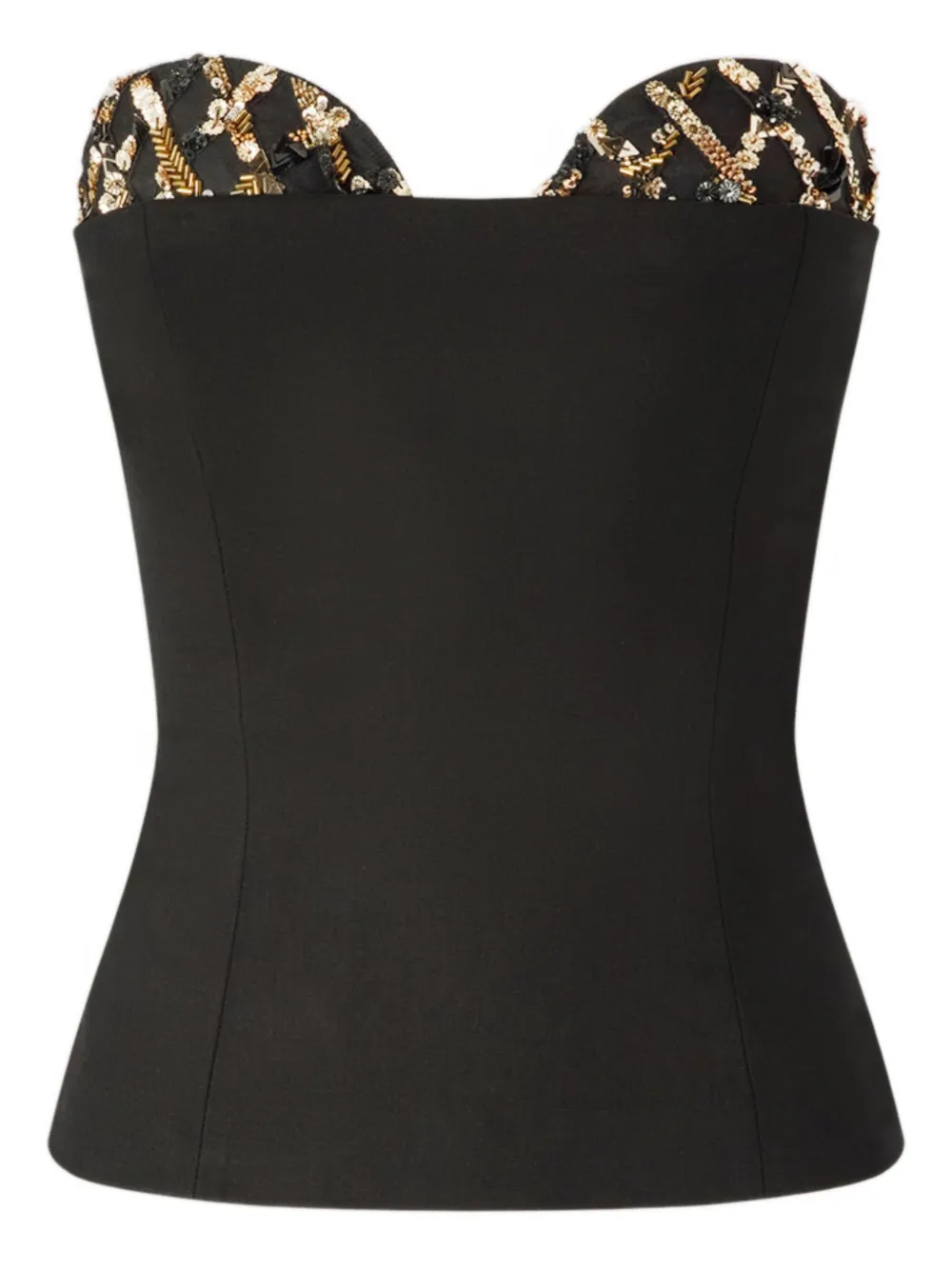 Декорированный топ без бретелей Genny, черный
Декорированный топ без бретелей Genny, черный