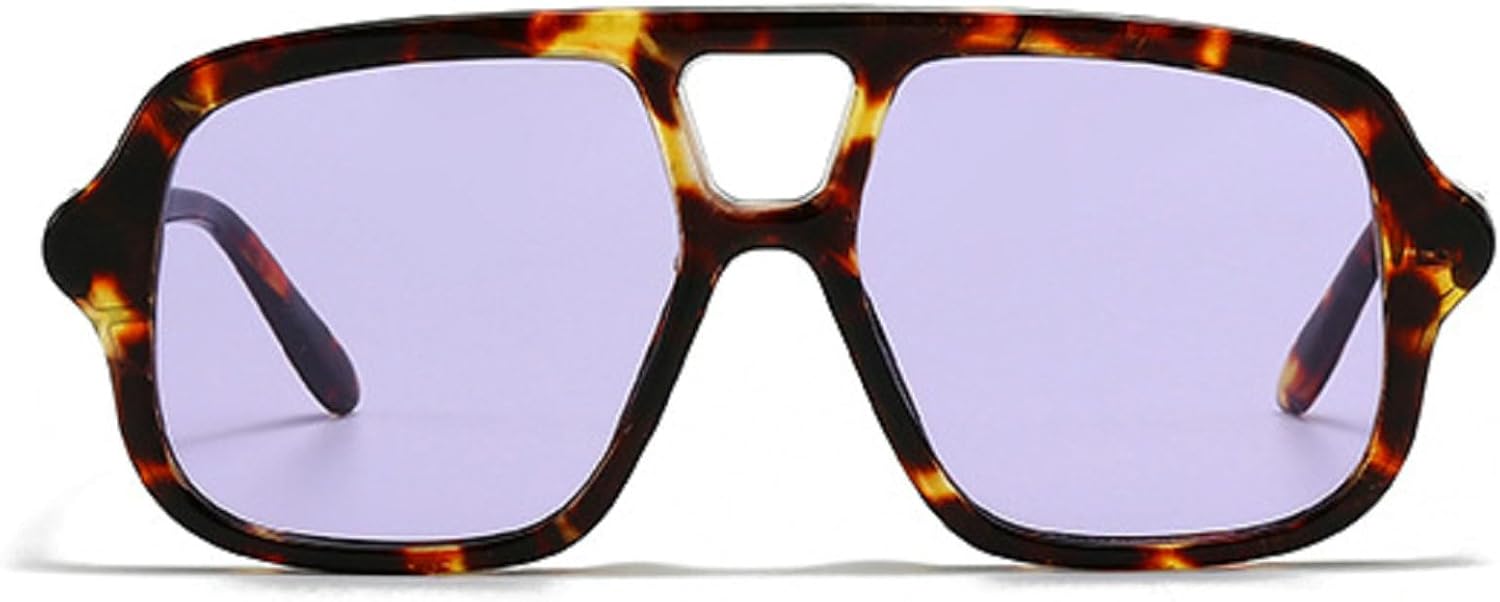 Винтажные солнцезащитные очки с двойной перемычкой, квадратной формы, мужские, модные, с линзами цвета шампанского, с защитой от УФ-излучения UV400, трендовые солнцезащитные очки-пилот для женщин mincl, Leopard Purple
Винтажные солнцезащитные очки с двойной перемычкой, квадратной формы, мужские, модные, с линзами цвета шампанского, с защитой от УФ-излучения UV400, трендовые солнцезащитные очки-пилот для женщин mincl, Leopard Purple