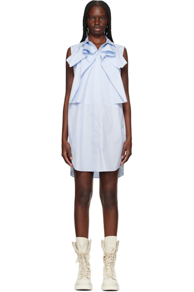 Мини-платье из сине-белого поплина sacai
Мини-платье из сине-белого поплина sacai