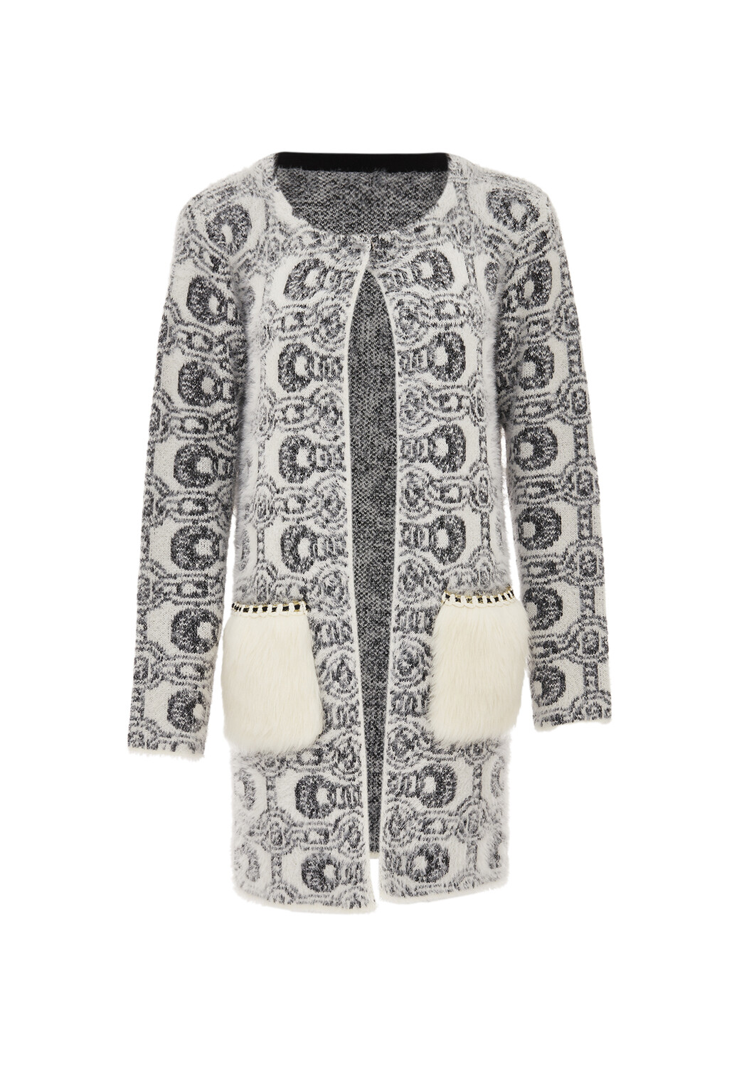 Толстовка faina Strickjacke, кремовый черный
Толстовка faina Strickjacke, кремовый черный