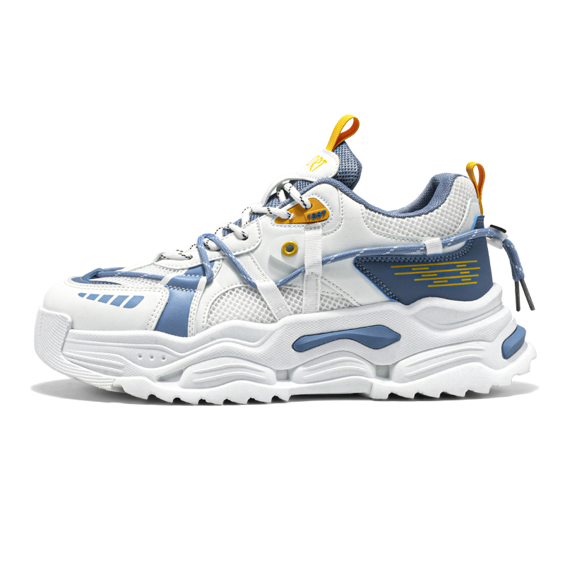 Boogie Bear Скользоустойчивые и дышащие массивные низкие кроссовки мужские бело-голубые, цвет White Blue 
Boogie Bear Скользоустойчивые и дышащие массивные низкие кроссовки мужские бело-голубые, цвет White Blue