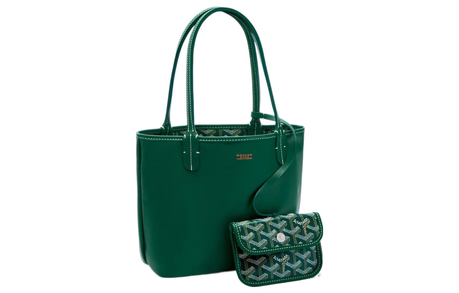 GOYARD Сумка тоут мини женская с комбинацией холста и кожи, Green
GOYARD Сумка тоут мини женская с комбинацией холста и кожи, Green