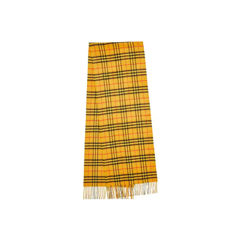 Burberry Вязаный шарф унисекс желтый, Yellow 
Burberry Вязаный шарф унисекс желтый, Yellow