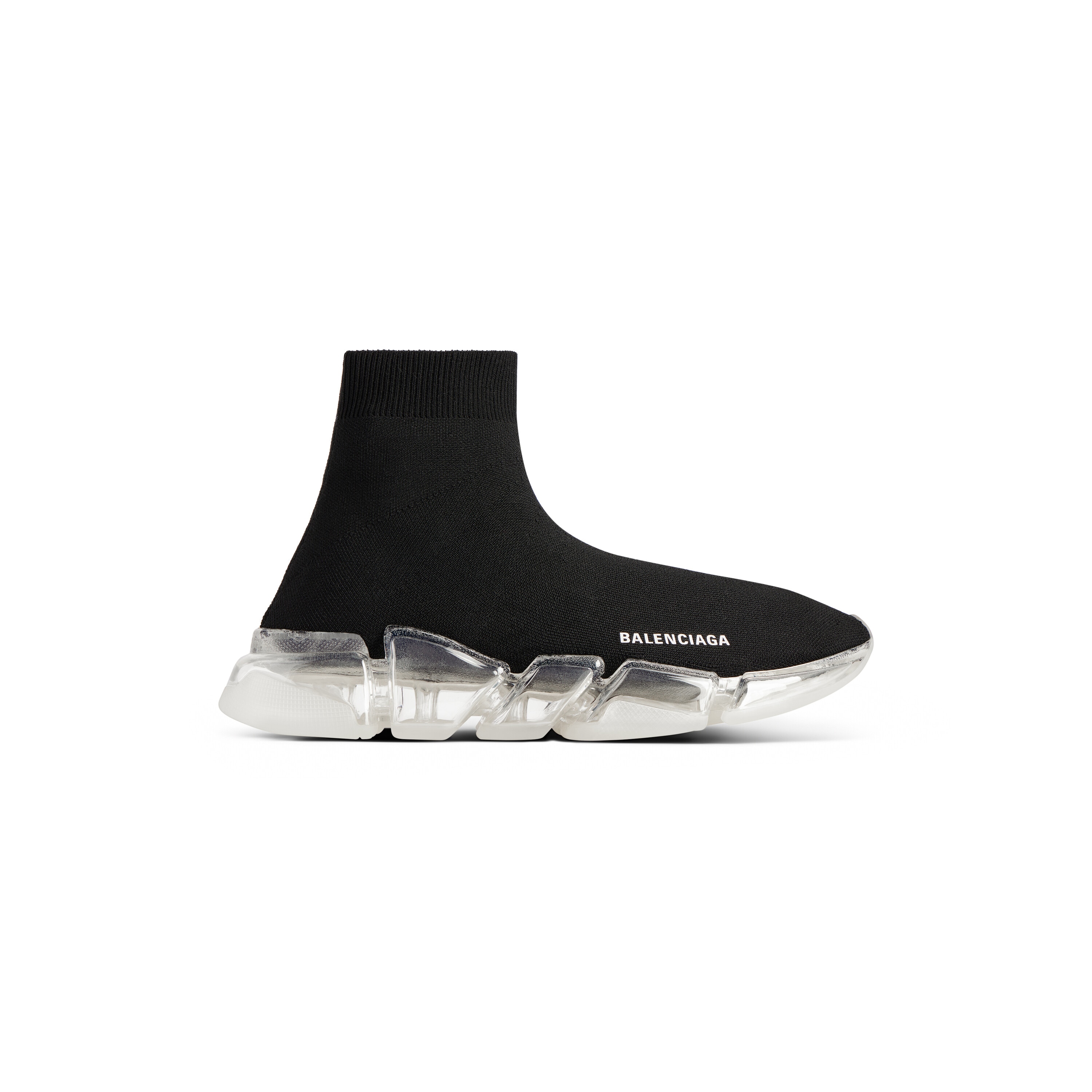 Кроссовки Speed 2.0 с полностью прозрачной подошвой из переработанного трикотажа BALENCIAGA, черный
Кроссовки Speed 2.0 с полностью прозрачной подошвой из переработанного трикотажа BALENCIAGA, черный
