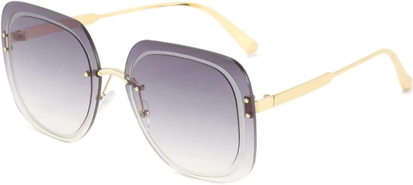 Классические ретро-солнцезащитные очки, модные, без оправы, женские, для активного отдыха и путешествий, защита от УФ-излучения UV400 TKKTLLT, Gold Gradient Gray
Классические ретро-солнцезащитные очки, модные, без оправы, женские, для активного отдыха и путешествий, защита от УФ-излучения UV400 TKKTLLT, Gold Gradient Gray