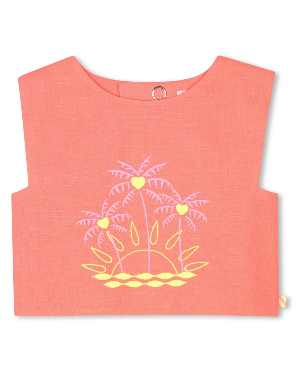 Оранжевая футболка без рукавов для девочек Billieblush, коралловый
Оранжевая футболка без рукавов для девочек Billieblush, коралловый