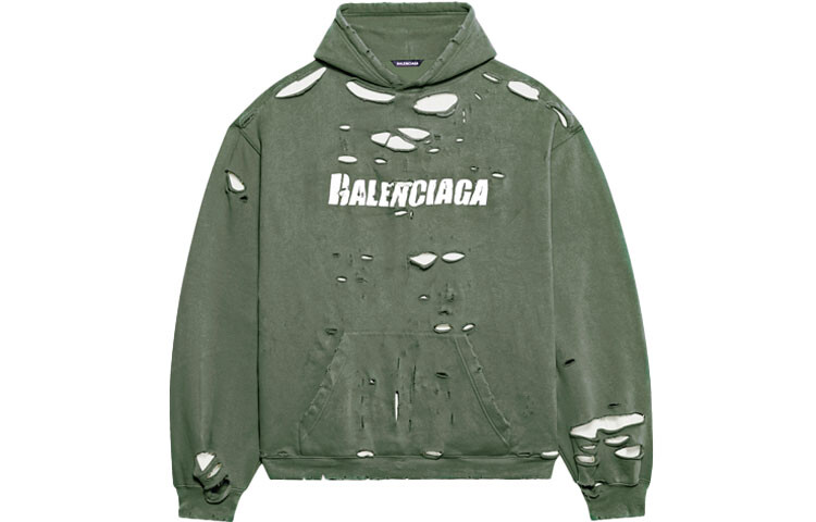 Caps Destroyed Oversize-толстовка с капюшоном Balenciaga, зеленый
Caps Destroyed Oversize-толстовка с капюшоном Balenciaga, зеленый