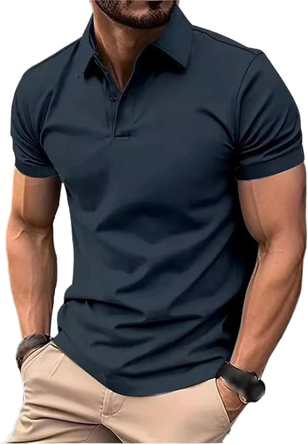 Мужская поло с воротником на пуговицах, короткий рукав, slim fit DGHM-JLMY
Мужская поло с воротником на пуговицах, короткий рукав, slim fit DGHM-JLMY