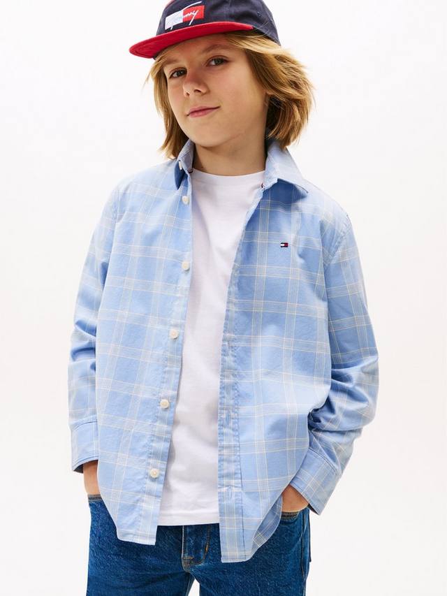 Детская хлопковая рубашка с длинными рукавами в клетку Tommy Hilfiger, Cloudy Blue Check
Детская хлопковая рубашка с длинными рукавами в клетку Tommy Hilfiger, Cloudy Blue Check
