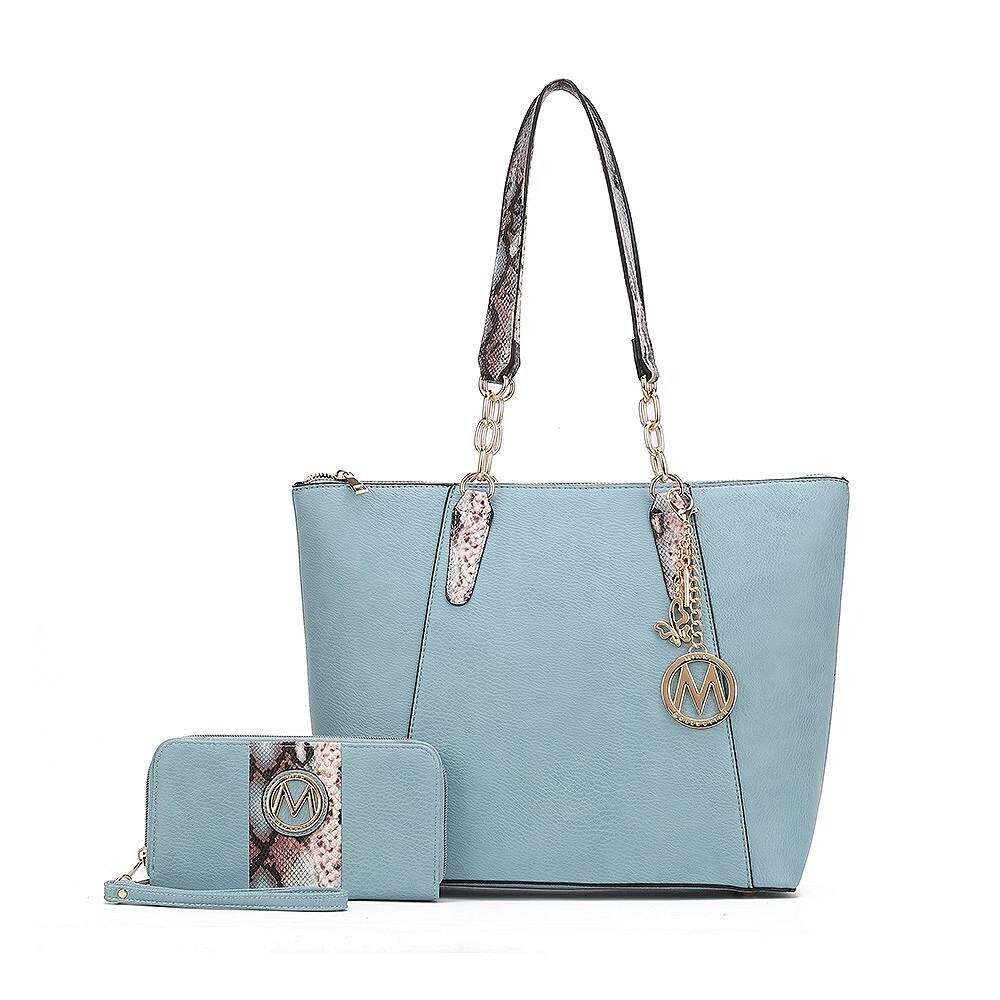 Большая сумка-тоут Ximena из веганской кожи из коллекции MKF и соответствующий кошелек на руку от Mia K MKF Collection, цвет Denim
Большая сумка-тоут Ximena из веганской кожи из коллекции MKF и соответствующий кошелек на руку от Mia K MKF Collection, цвет Denim