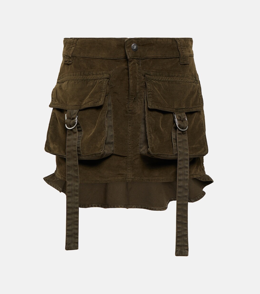 Бархатная мини-юбка карго BLUMARINE, зеленый
Бархатная мини-юбка карго BLUMARINE, зеленый