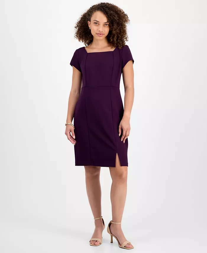 Платье Petite с квадратным вырезом и короткими рукавами Connected, фиолетовый
Платье Petite с квадратным вырезом и короткими рукавами Connected, фиолетовый