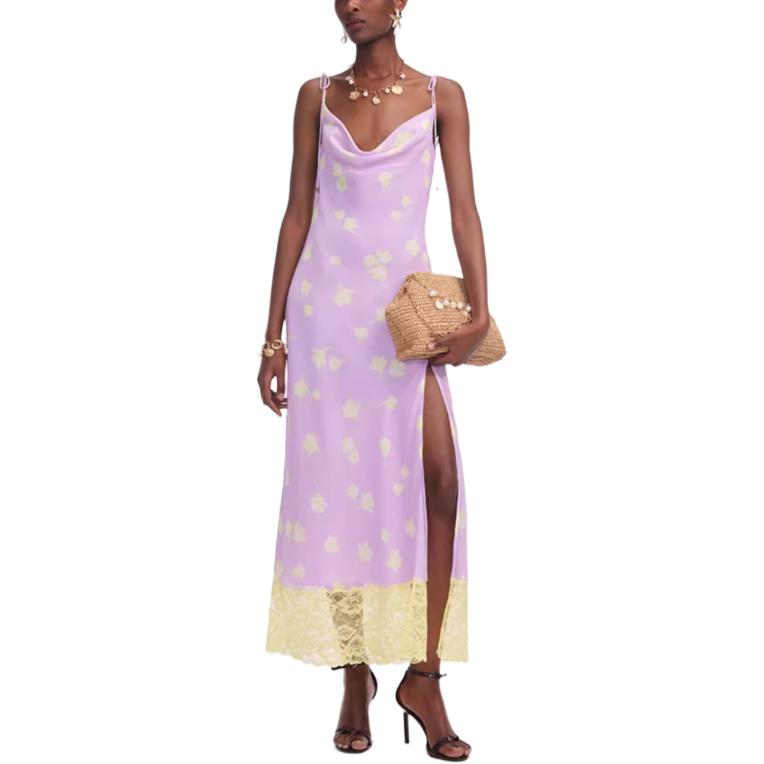 Круглый вырез с кружевной отделкой миди-платье Self-portrait, фиолетовый
Круглый вырез с кружевной отделкой миди-платье Self-portrait, фиолетовый