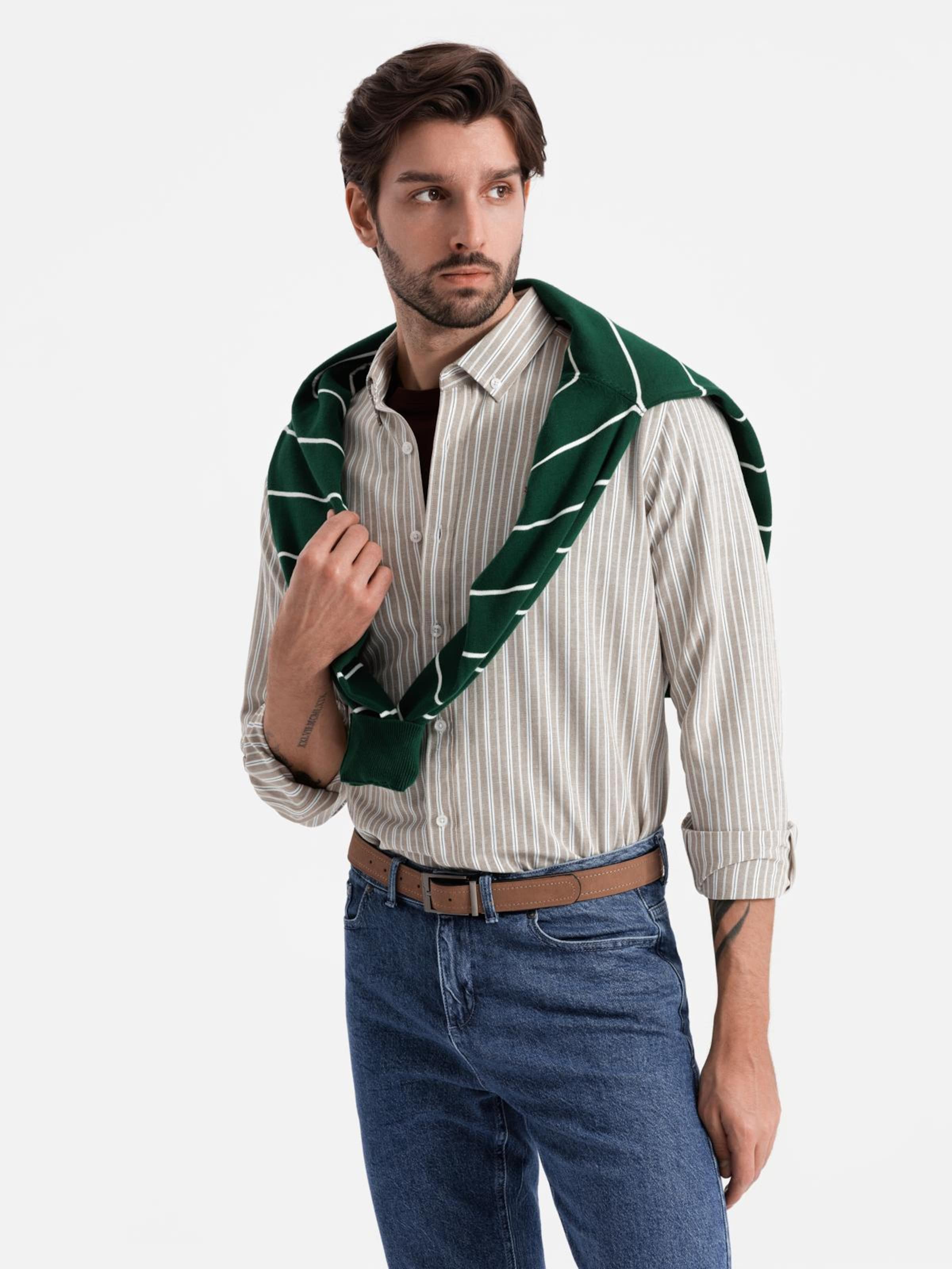 Ombre Рубашка на пуговицах Regular fit 'OM-SHOS-0170' в крапчатом бежевом цвете
Ombre Рубашка на пуговицах Regular fit 'OM-SHOS-0170' в крапчатом бежевом цвете