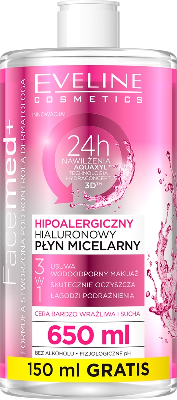 Facemed+ очищающая мицеллярная вода Eveline Cosmetics, 650 мл
Facemed+ очищающая мицеллярная вода Eveline Cosmetics, 650 мл