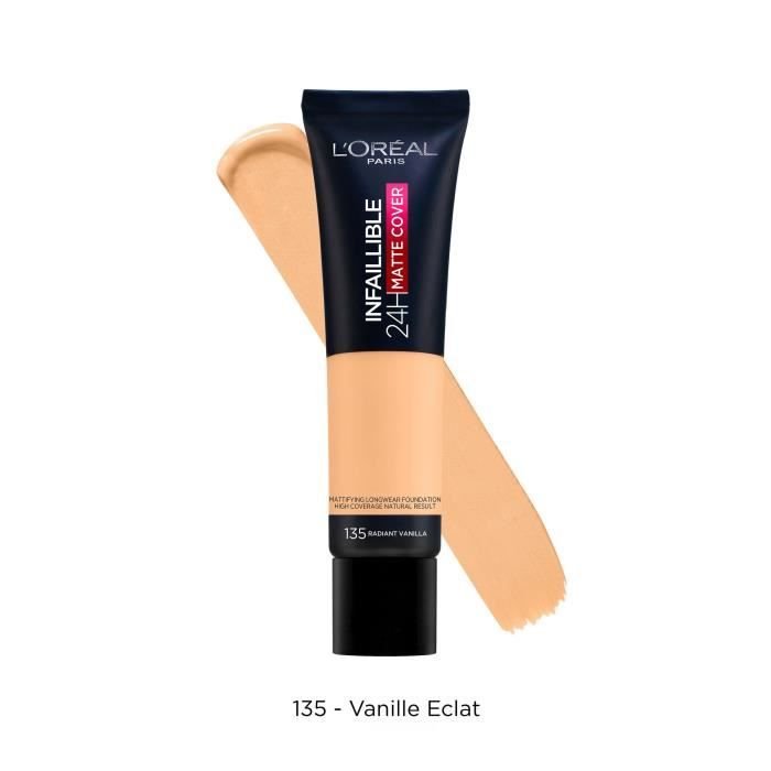 L'OREAL PARIS Infallible 24H Foundation - Матовая основа с высокой степенью покрытия - Матирующий/Светлый 135 Ванильное сияние L´Oréal Paris
L'OREAL PARIS Infallible 24H Foundation - Матовая основа с высокой степенью покрытия - Матирующий/Светлый 135 Ванильное сияние L´Oréal Paris