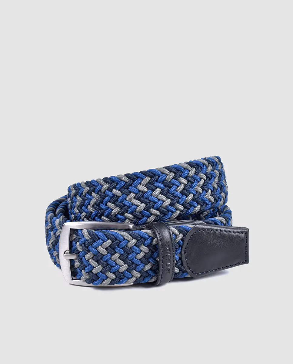Эластичный плетеный ремень с простой коробкой Miguel Bellido, мультиколор 
Эластичный плетеный ремень с простой коробкой Miguel Bellido, мультиколор