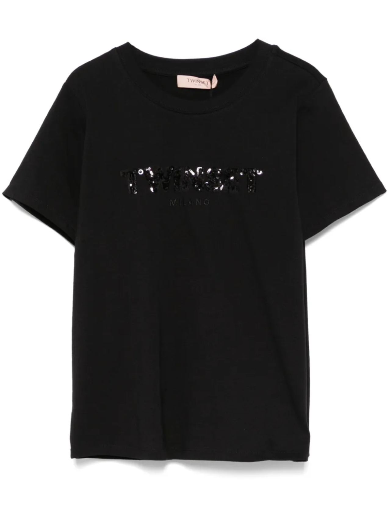 Футболка с логотипом TWINSET, расшитая пайетками, черный
Футболка с логотипом TWINSET, расшитая пайетками, черный