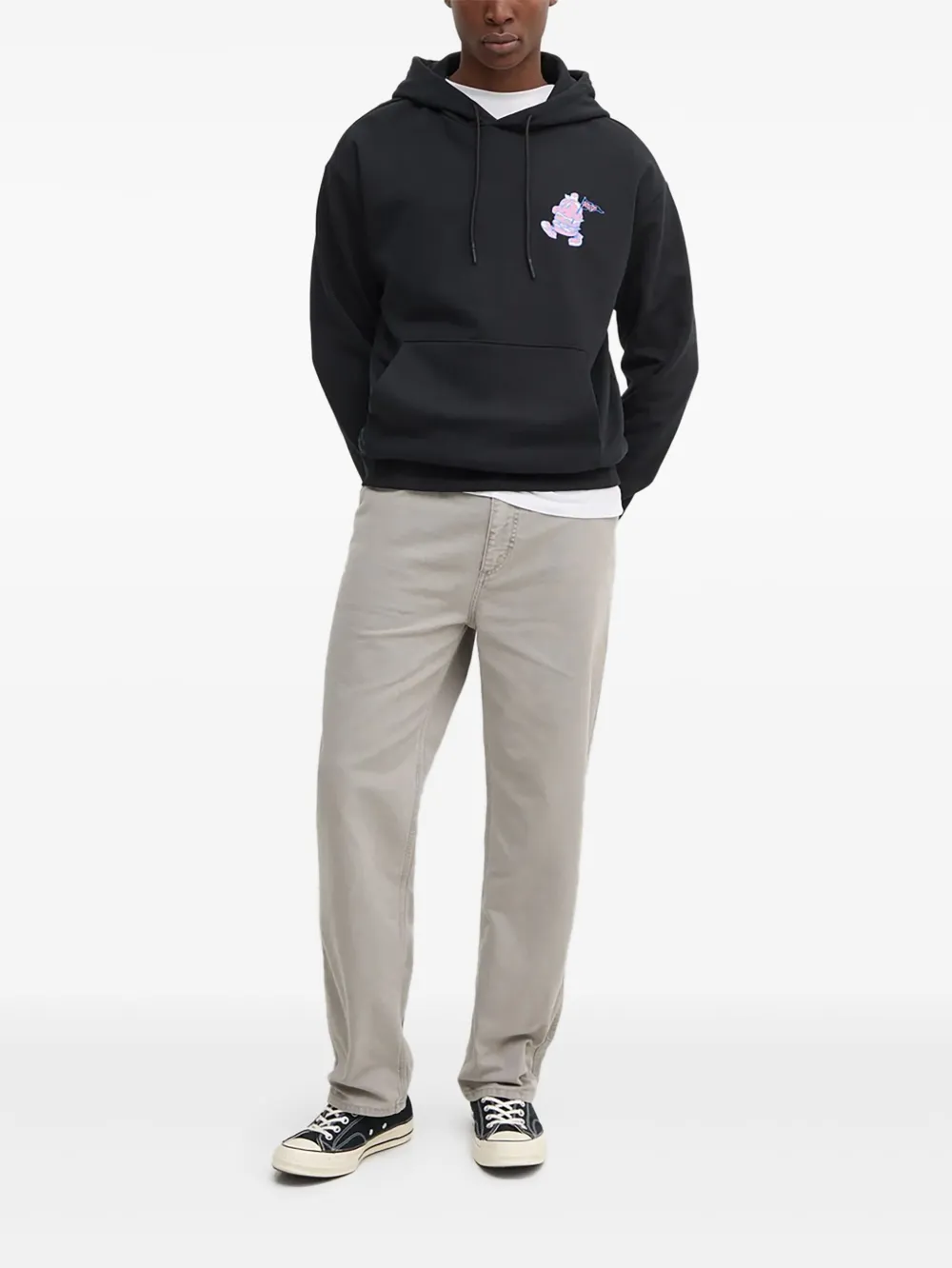 Худи с графичным принтом HUGO, черный 
Худи с графичным принтом HUGO, черный