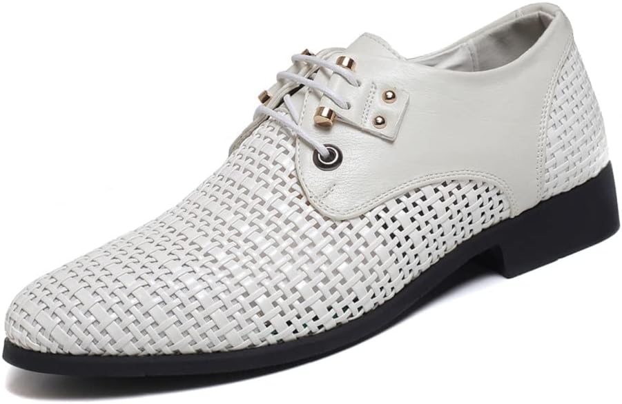 Мужские плетеные кожаные туфли с вырезами, дышащие модные дерби с шнуровкой, оксфорды с декоративным носком, повседневная комфортная обувь Safecams, белый
Мужские плетеные кожаные туфли с вырезами, дышащие модные дерби с шнуровкой, оксфорды с декоративным носком, повседневная комфортная обувь Safecams, белый