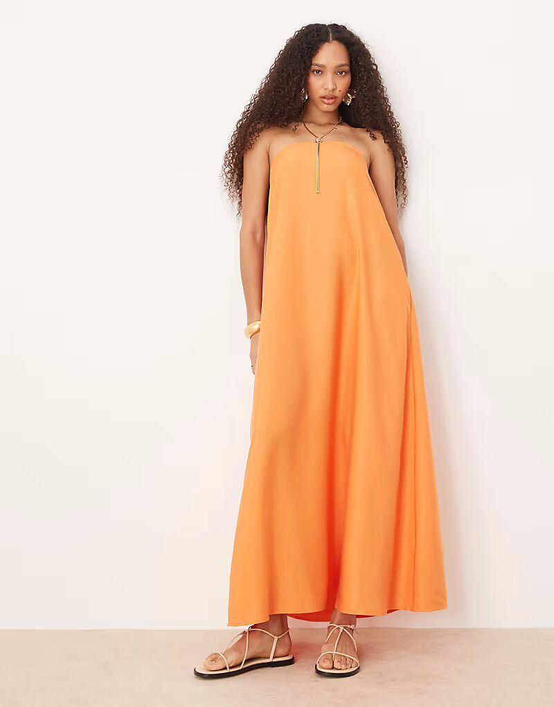 Платье-бандо макси из купро ASOS DESIGN цвета папайи
Платье-бандо макси из купро ASOS DESIGN цвета папайи