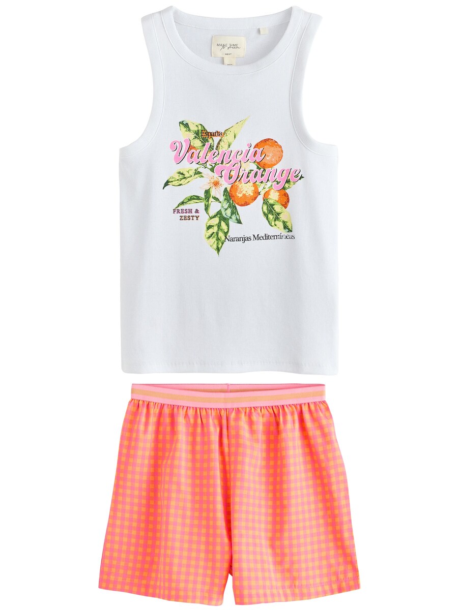 Короткий пижамный комплект Next, цвет Orange/White
Короткий пижамный комплект Next, цвет Orange/White