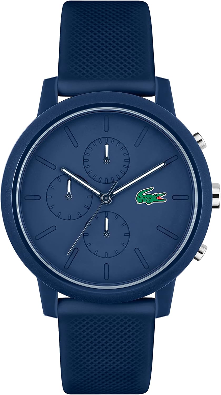 Lacoste 12.12 мужские часы-хронограф - корпус TR90, кварцевый механизм - стильный спортивный аксессуар, Navy
Lacoste 12.12 мужские часы-хронограф - корпус TR90, кварцевый механизм - стильный спортивный аксессуар, Navy