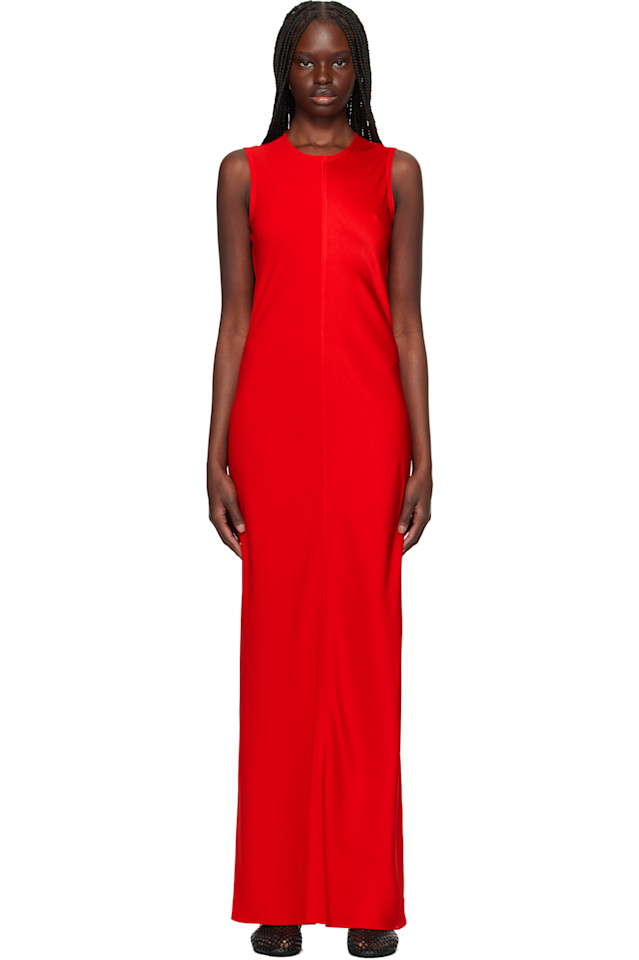 Прямое макси-платье Ami Paris, цвет poppy 
Прямое макси-платье Ami Paris, цвет poppy