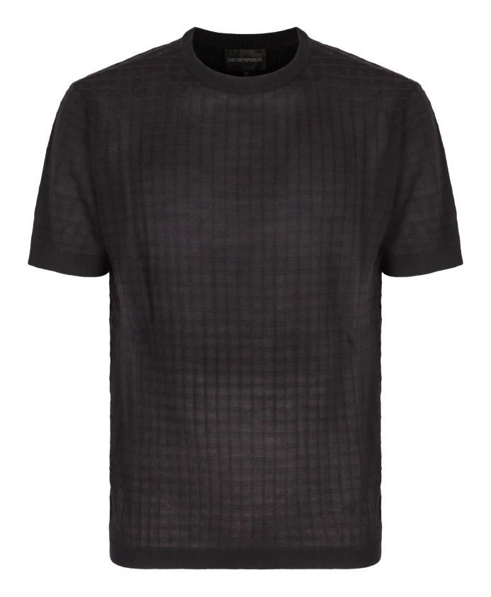 Роскошный вязаный свитер с короткими рукавами Emporio Armani, синий
Роскошный вязаный свитер с короткими рукавами Emporio Armani, синий