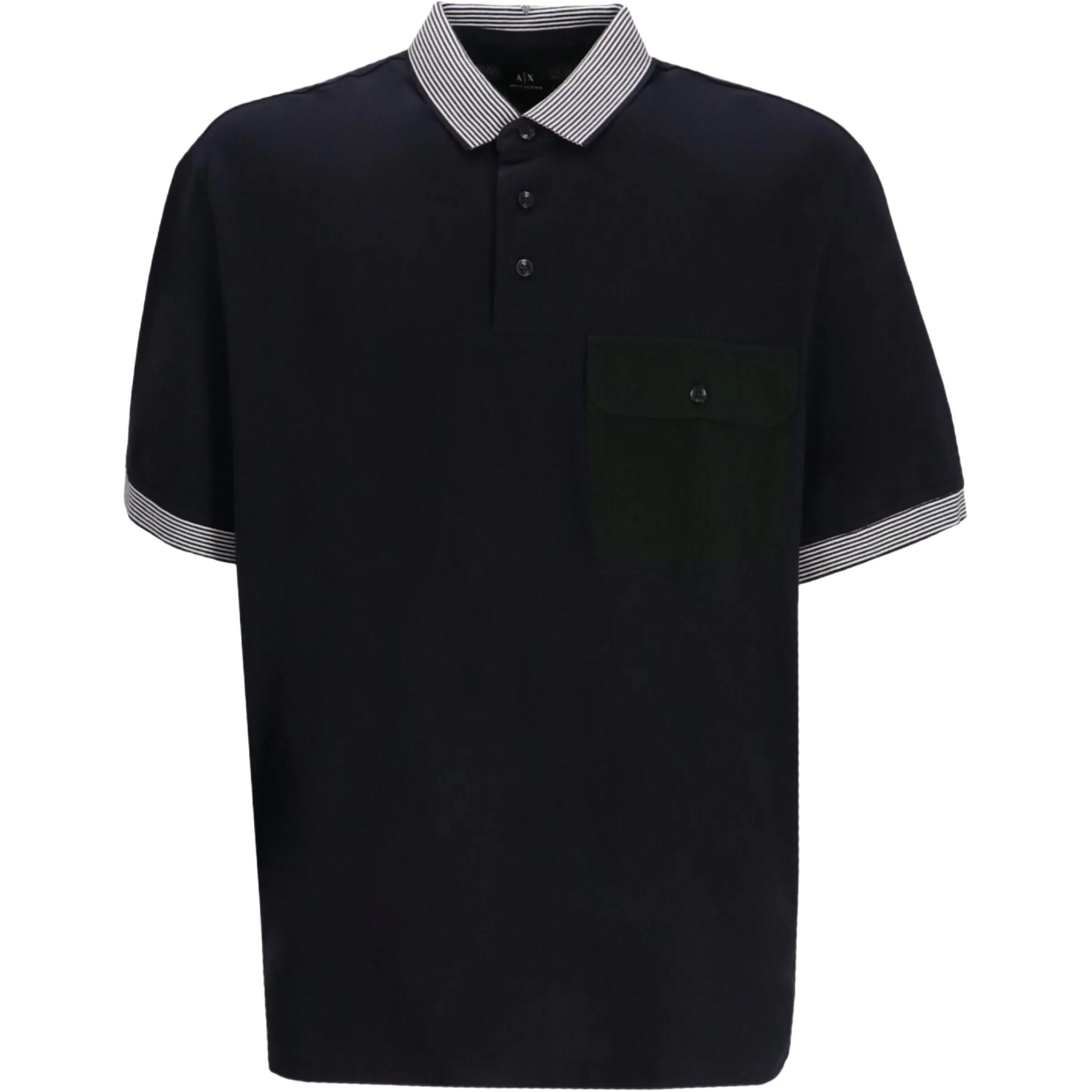 Поло с полосатой отделкой ARMANI EXCHANGE, синий
Поло с полосатой отделкой ARMANI EXCHANGE, синий