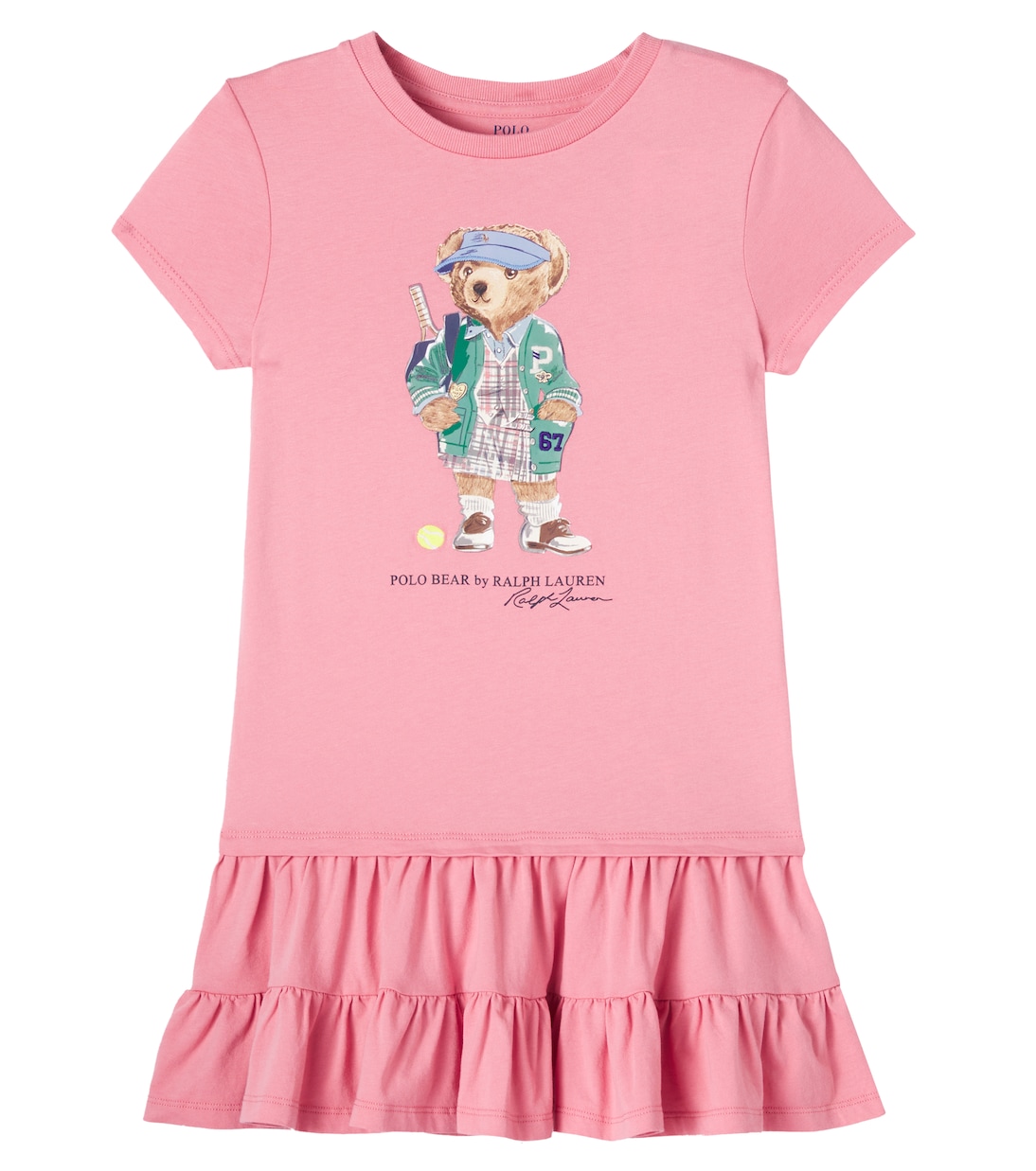 Платье из хлопка с рюшами Polo Bear Polo Ralph Lauren Kids, Faded Peony
Платье из хлопка с рюшами Polo Bear Polo Ralph Lauren Kids, Faded Peony