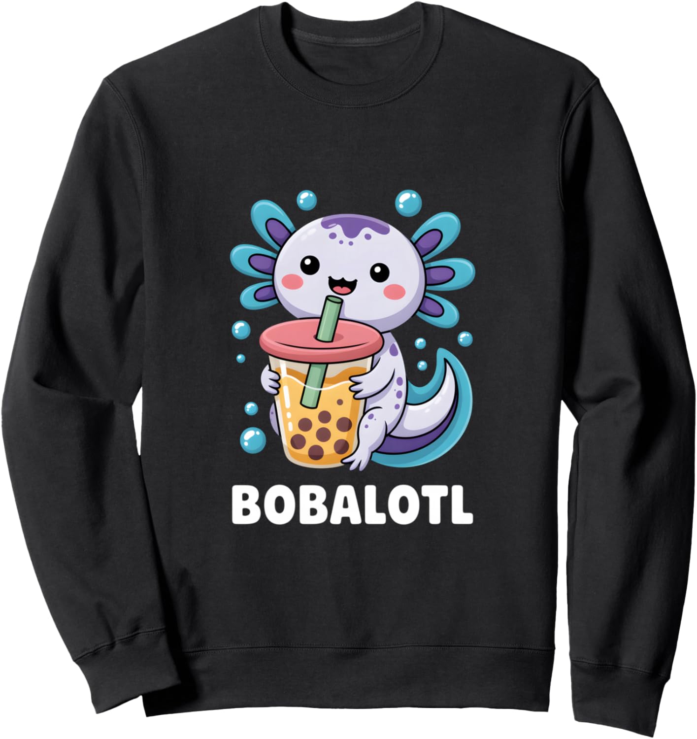 Толстовка с изображением бобалотля, аксолотля и чая с пузырьками Suße Axolotl Bubble Tee Freude, черный
Толстовка с изображением бобалотля, аксолотля и чая с пузырьками Suße Axolotl Bubble Tee Freude, черный