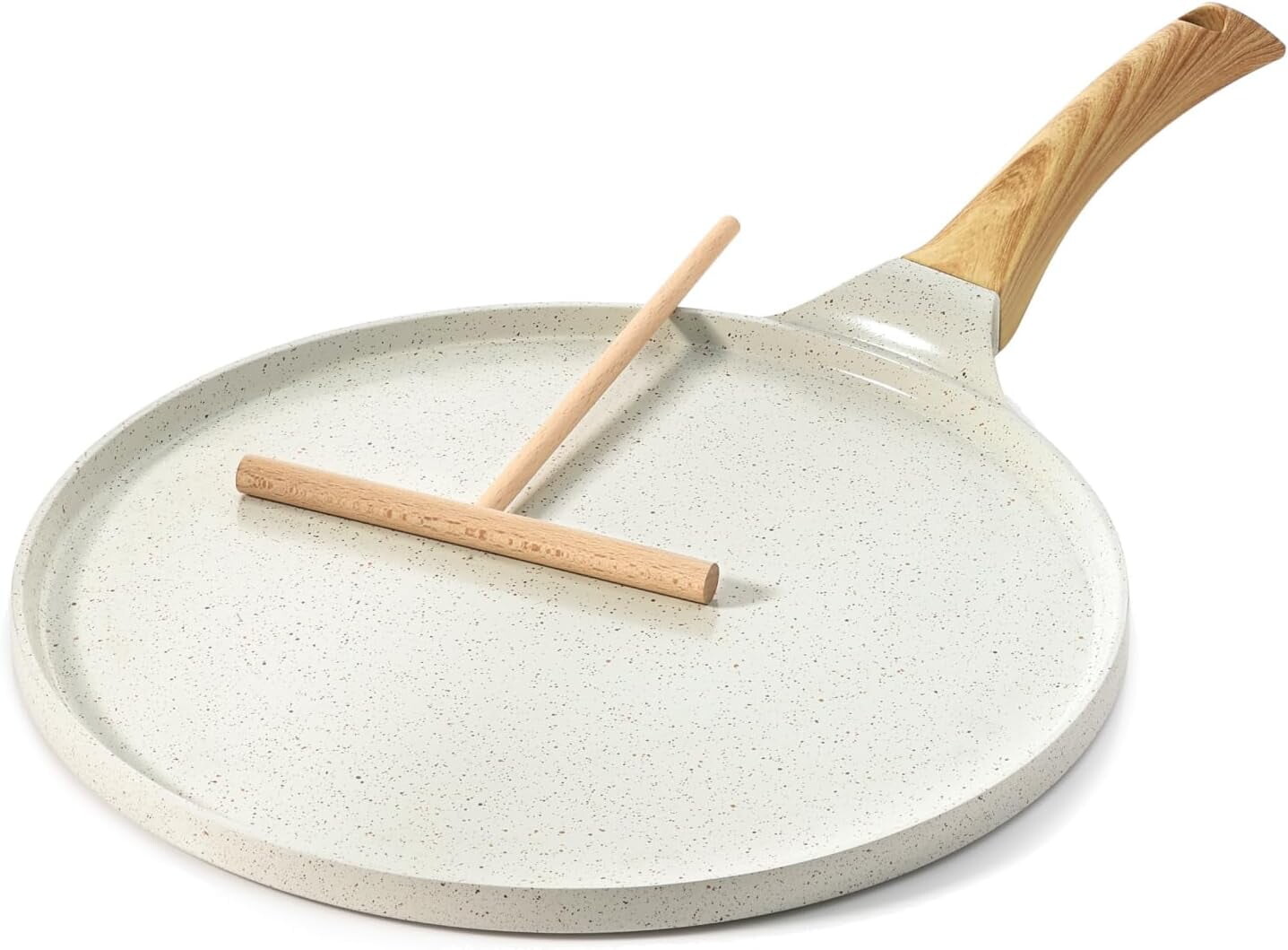 Сковорода для блинов с антипригарным покрытием и разбрасывателем NingFu, цвет Crepe Pan (White)
Сковорода для блинов с антипригарным покрытием и разбрасывателем NingFu, цвет Crepe Pan (White)