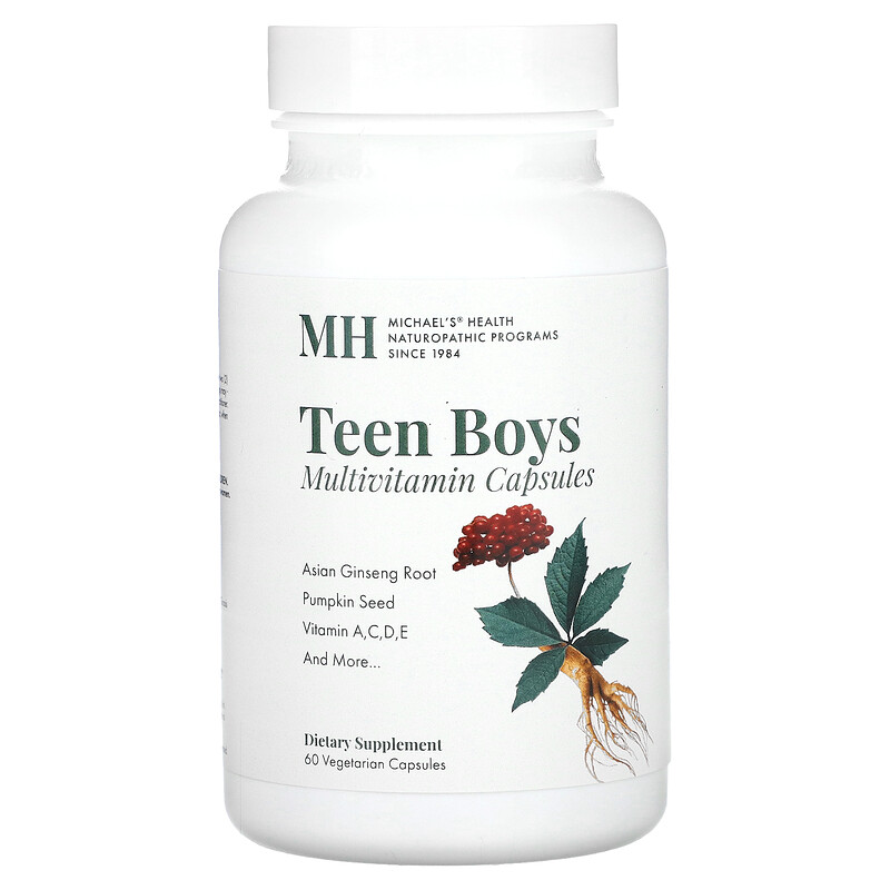 Michael's Naturopathic, Teen Boys Caps, капсулы для мальчиков-подростков, мультивитамины для ежедневного приема, 60 вегетарианских капсул
Michael's Naturopathic, Teen Boys Caps, капсулы для мальчиков-подростков, мультивитамины для ежедневного приема, 60 вегетарианских капсул