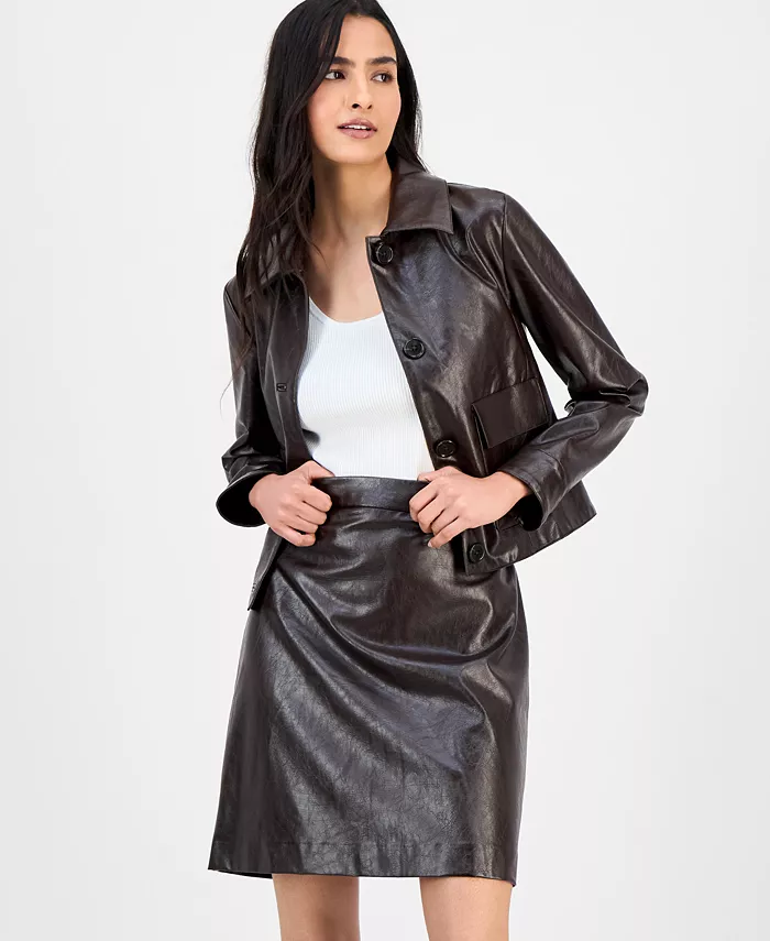 Женская мини-юбка из искусственной кожи Anne Klein, коричневый
Женская мини-юбка из искусственной кожи Anne Klein, коричневый