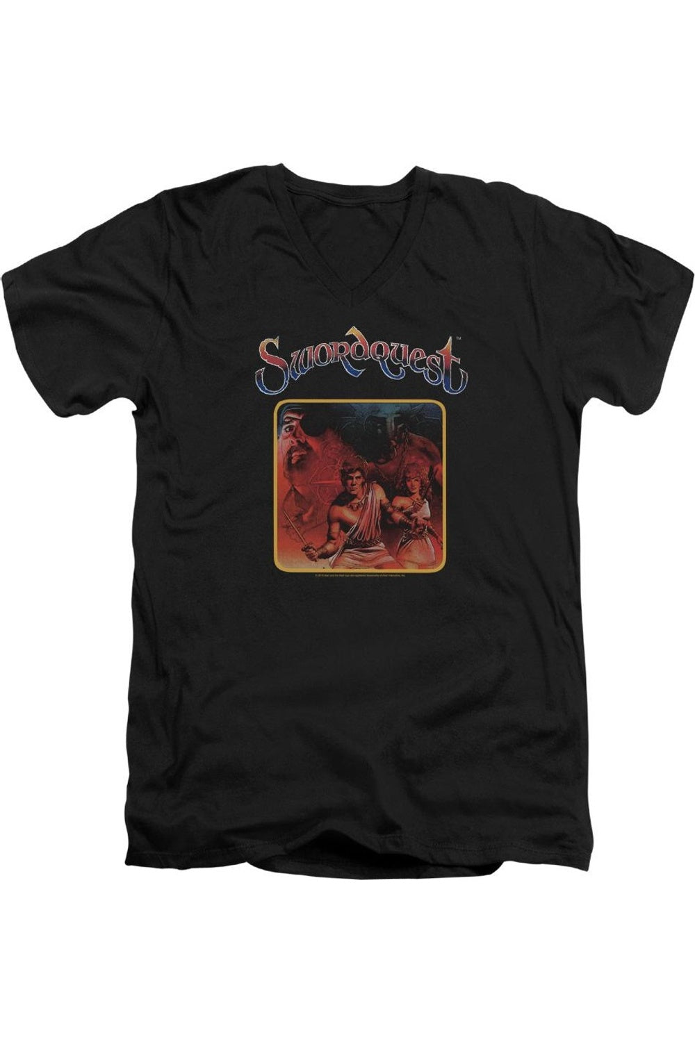 Футболка Atari Swordquest с коротким рукавом и V-образным вырезом для взрослых из хлопка премиум-класса Gildan, черный
Футболка Atari Swordquest с коротким рукавом и V-образным вырезом для взрослых из хлопка премиум-класса Gildan, черный